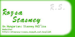 rozsa stasney business card